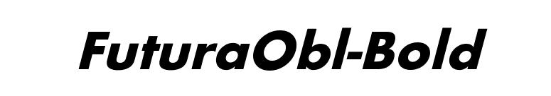 FuturaObl-Bold font preview