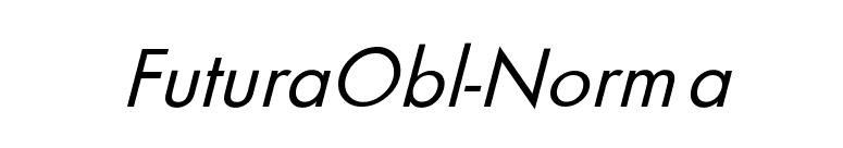 FuturaObl-Norma font preview