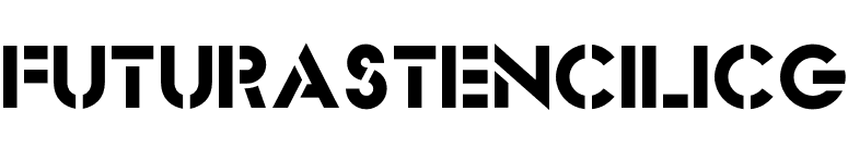 FuturaStencilICG font preview