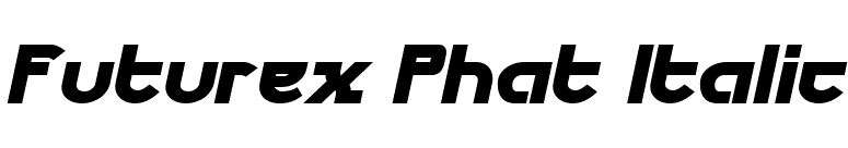 Futurex Phat Italic font preview