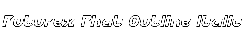 Futurex Phat Outline Italic font preview