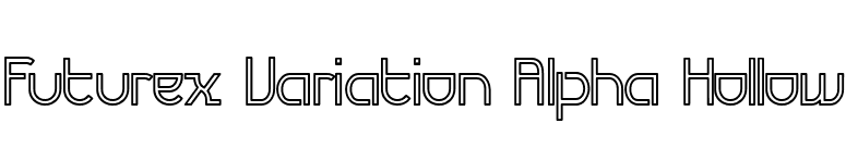 Futurex Variation Alpha Hollow font preview