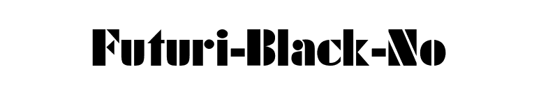 Futuri-Black-No font preview