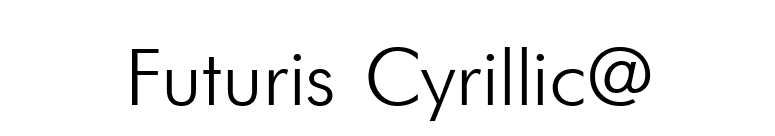 Futuris Cyrillic@ font preview