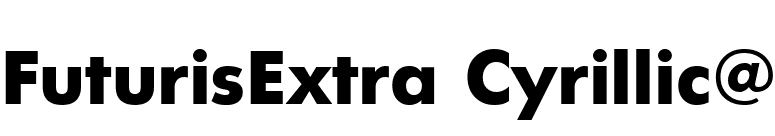 FuturisExtra Cyrillic@ font preview