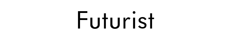 Futurist font preview