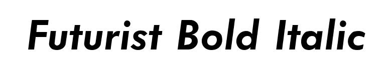 Futurist Bold Italic font preview