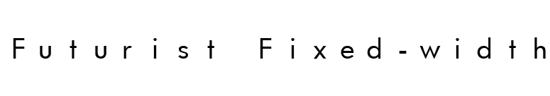 Futurist Fixed-width font preview