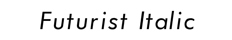 Futurist Italic font preview