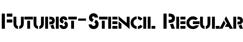Futurist-Stencil Regular font preview