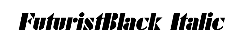 FuturistBlack Italic font preview