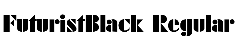 FuturistBlack Regular font preview
