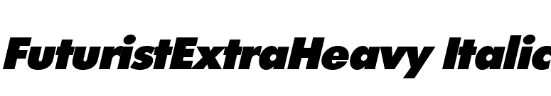 FuturistExtraHeavy Italic font preview