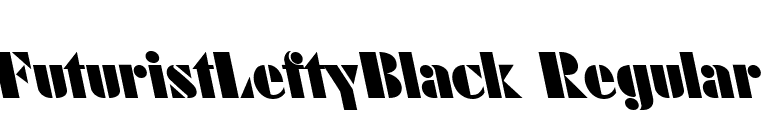 FuturistLeftyBlack Regular font preview