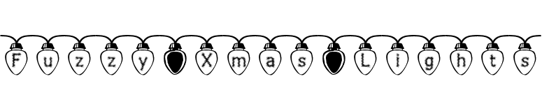 Fuzzy Xmas Lights font preview