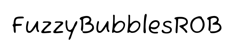 FuzzyBubblesROB font preview