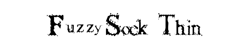 FuzzySock Thin font preview