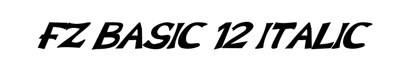 FZ BASIC 12 ITALIC font preview