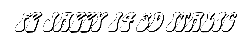 FZ JAZZY 14 3D ITALIC font preview