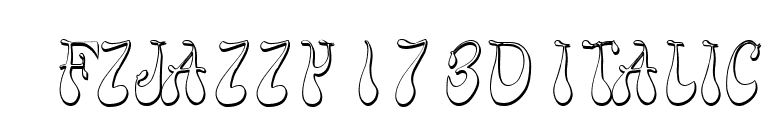 FZ JAZZY 17 3D ITALIC font preview