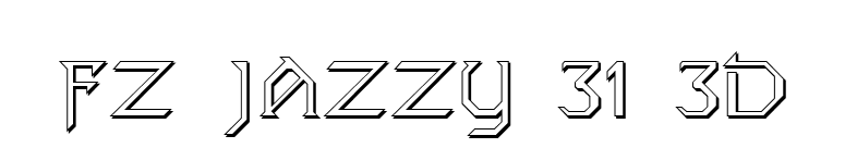 FZ JAZZY 31 3D font preview
