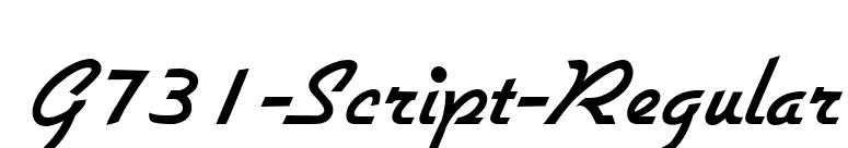 G731-Script-Regular font preview