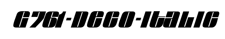 G761-Deco-Italic font preview