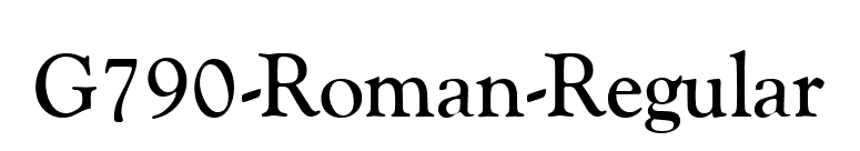 G790-Roman-Regular font preview
