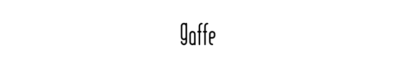 Gaffe font preview
