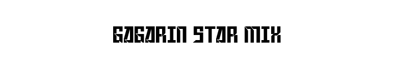 Gagarin Star Mix font preview