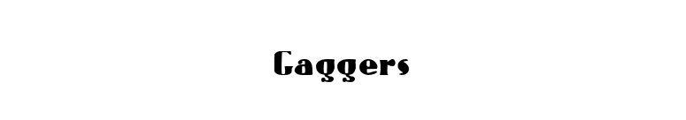 Gaggers font preview