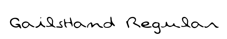 GailsHand Regular font preview