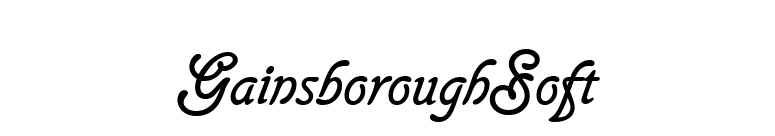 GainsboroughSoft font preview