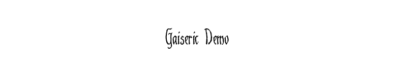 Gaiseric Demo font preview
