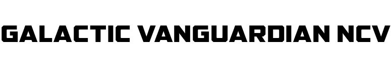 GALACTIC VANGUARDIAN NCV font preview