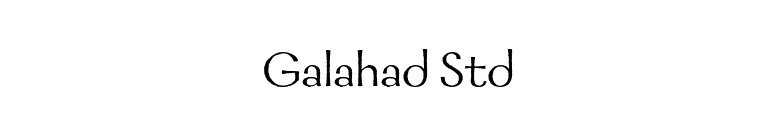 Galahad Std font preview