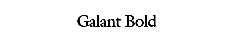 Galant Bold font preview