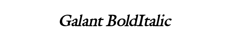 Galant BoldItalic font preview