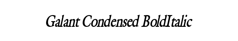 Galant Condensed BoldItalic font preview