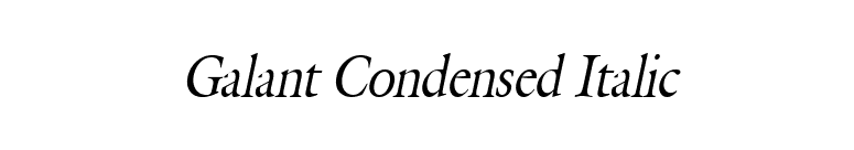Galant Condensed Italic font preview