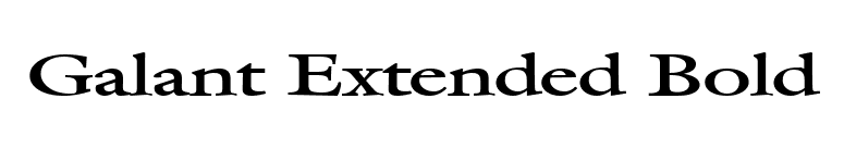 Galant Extended Bold font preview