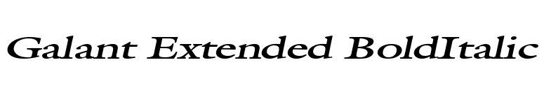 Galant Extended BoldItalic font preview