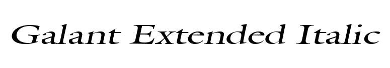 Galant Extended Italic font preview