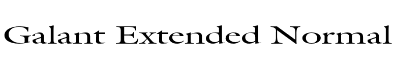 Galant Extended Normal font preview