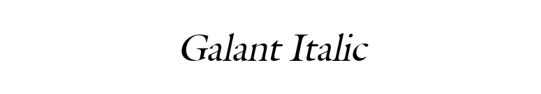 Galant Italic font preview