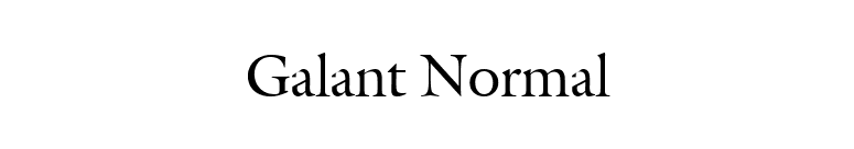 Galant Normal font preview