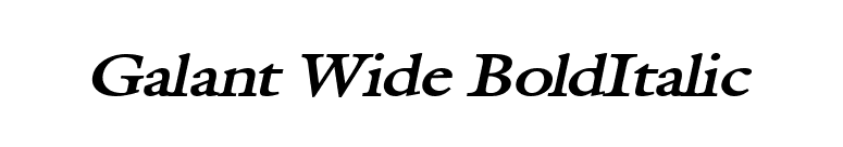 Galant Wide BoldItalic font preview