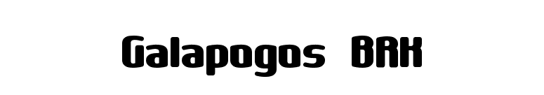 Galapogos BRK font preview