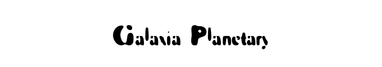 Galaxia Planetary font preview