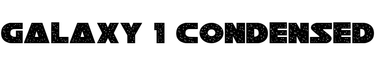 Galaxy 1 Condensed font preview